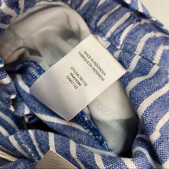 BeachLunchLounge Giavanna Beach Pants Linen Blend in Cerulean Pull On - Picture 8 of 9